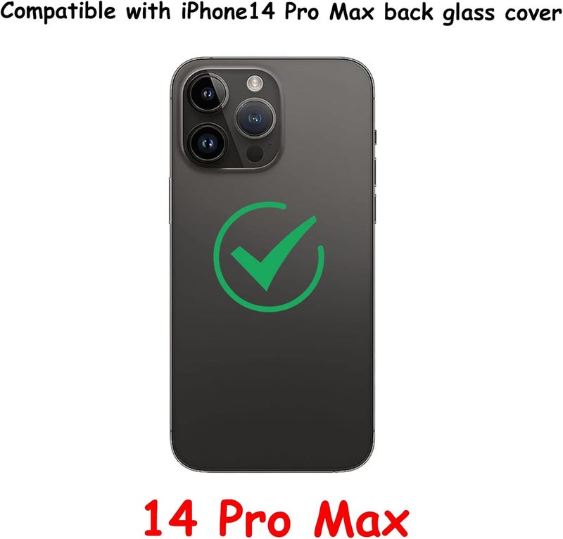 Anglepingping Store 14 Pro Max Back Glass Replacement for iPhone 14 Pro Max Rear Back Glass Compatible with iPhone 14 Pro Max with Pre-Installed Adhesive + Reparing Toolkit(Space Black) - Image 3
